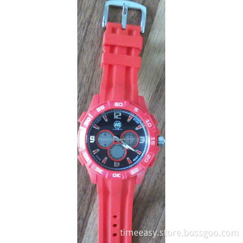 New Arrival Men's Soft Silicone Chrono Analog and Digital Watches